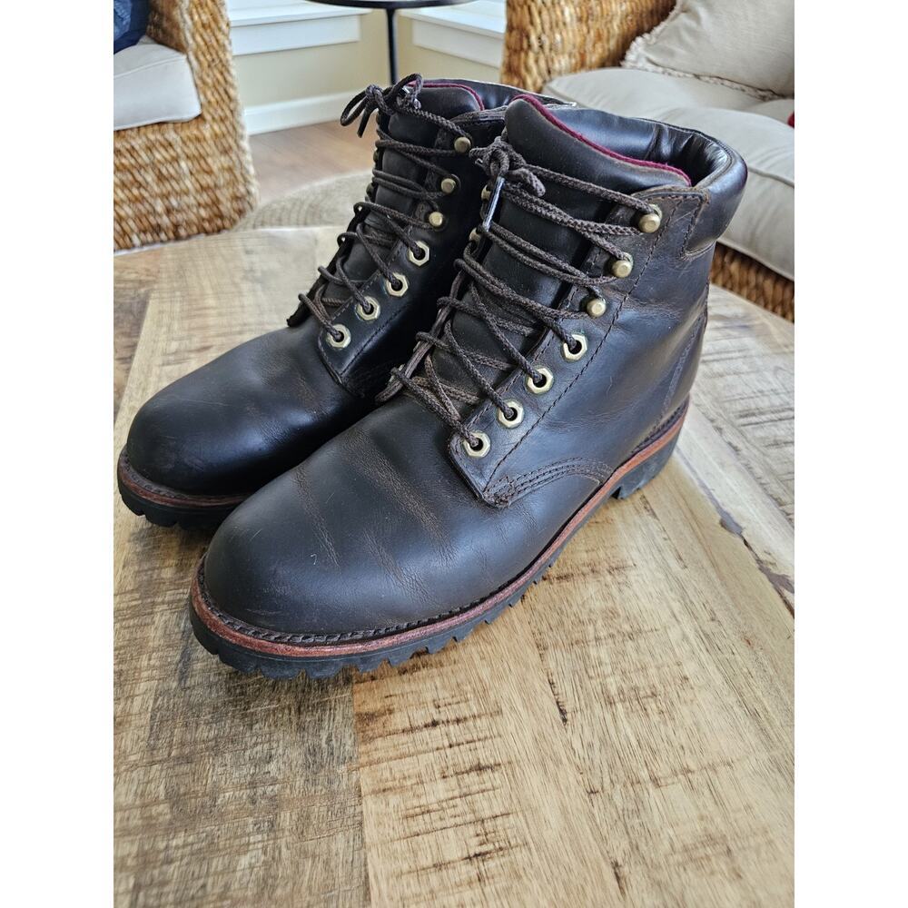 Chippewa L.L.Bean Katahdin Iron Works Waterproof Leather Boots Men’s 7.5D USA